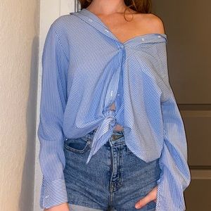 button down long sleeve blouse